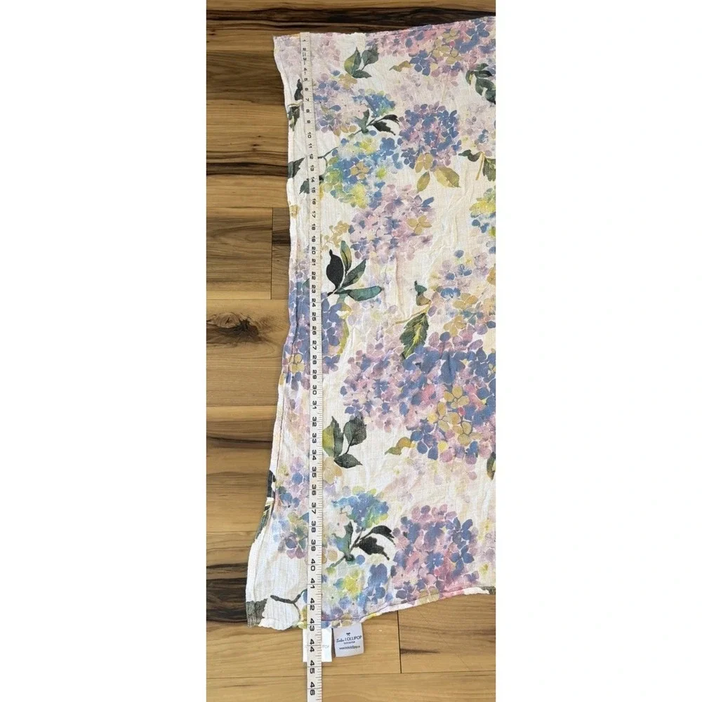 Loulou Lollipop Hydrangea Floral Bamboo Muslin Swaddle Blanket Lovey 44